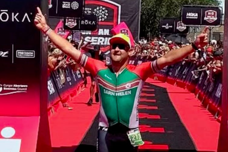 Matt Cole at Ironman Swansea