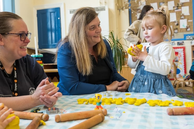 The Deputy First Minister with responsibility for childcare, Sioned Williams