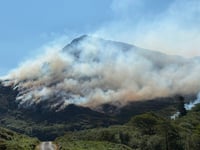 Firefighters continue to battle 2,000-acre Rhinogydd wildfire