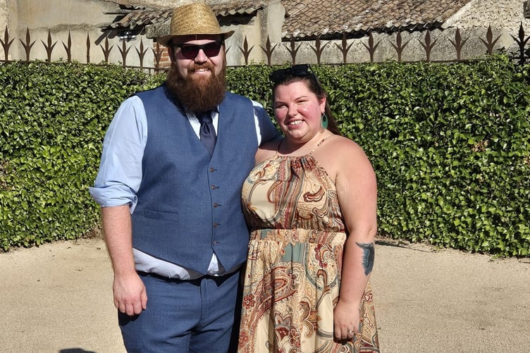 Danielle Pritchard with her husband Gareth