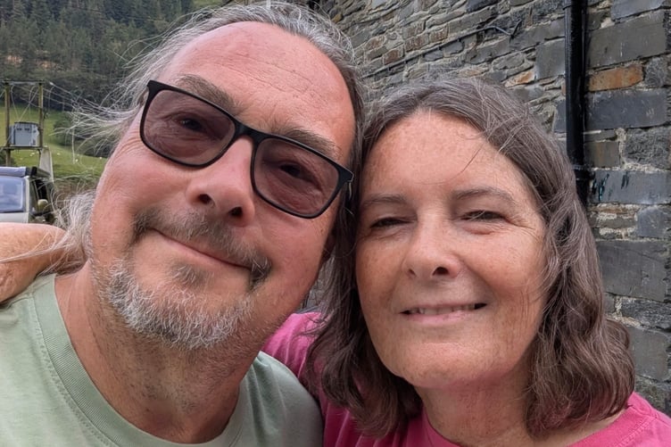Mik Barton and Julie White were caught in the chaos on the Cambrian Line this week, thanks to the combination of a heatwave and old trains. Photo: Mik Barton