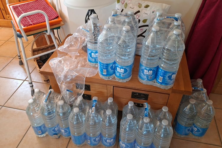 Llanarth residents have been without water for six days during a heatwave, with the water company not expecting the taps to be turned back on until 21 July. Photo: Anonymous