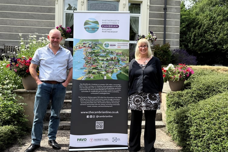 Chair, Neil Scott (left) and Community Rail Development Officer, Deb Justice (right)
