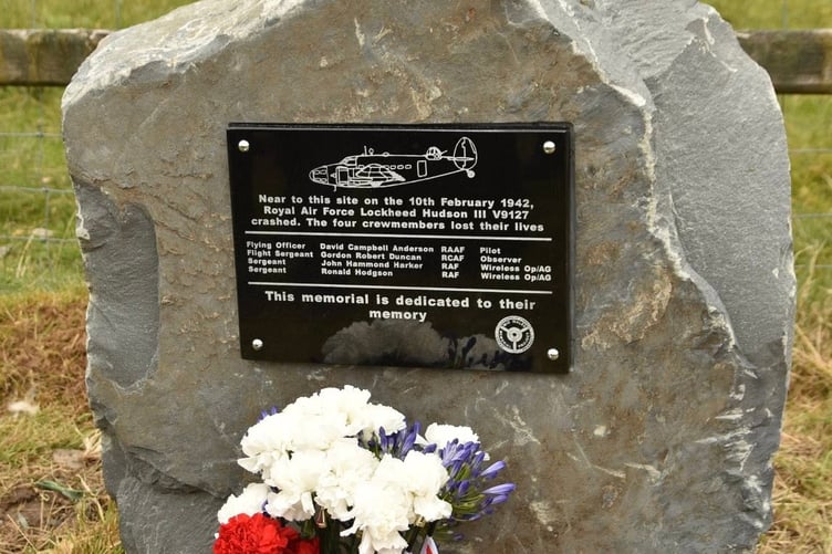 The Mid Wales Memorial Project stone at Nant yr Arian