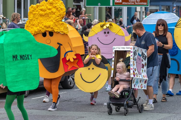 Even Little Miss Tiny joined in with her pram in the Mr Men group.