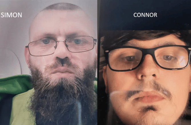 The bodies of both Simon Wilson and Connor Parfitt have now been found. Photos released by North Wales Police