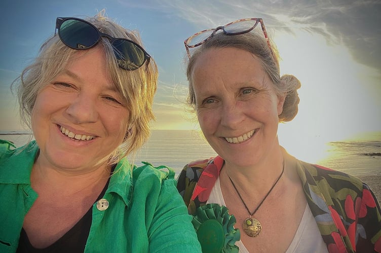 Aber Eco Hub founders, Kate Rolt and Cath Peasley. Photo: Kate Rolt and Cath Peasley