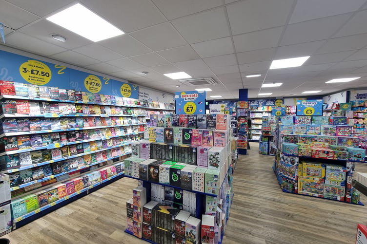 The inside of the new The Works store in Aberystwyth