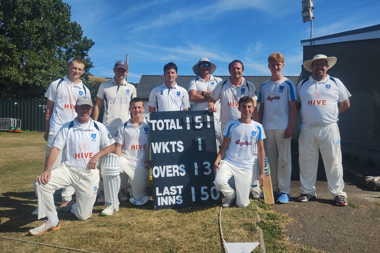 Aberaeron celebrated a win against Aberystwyth on Saturday
