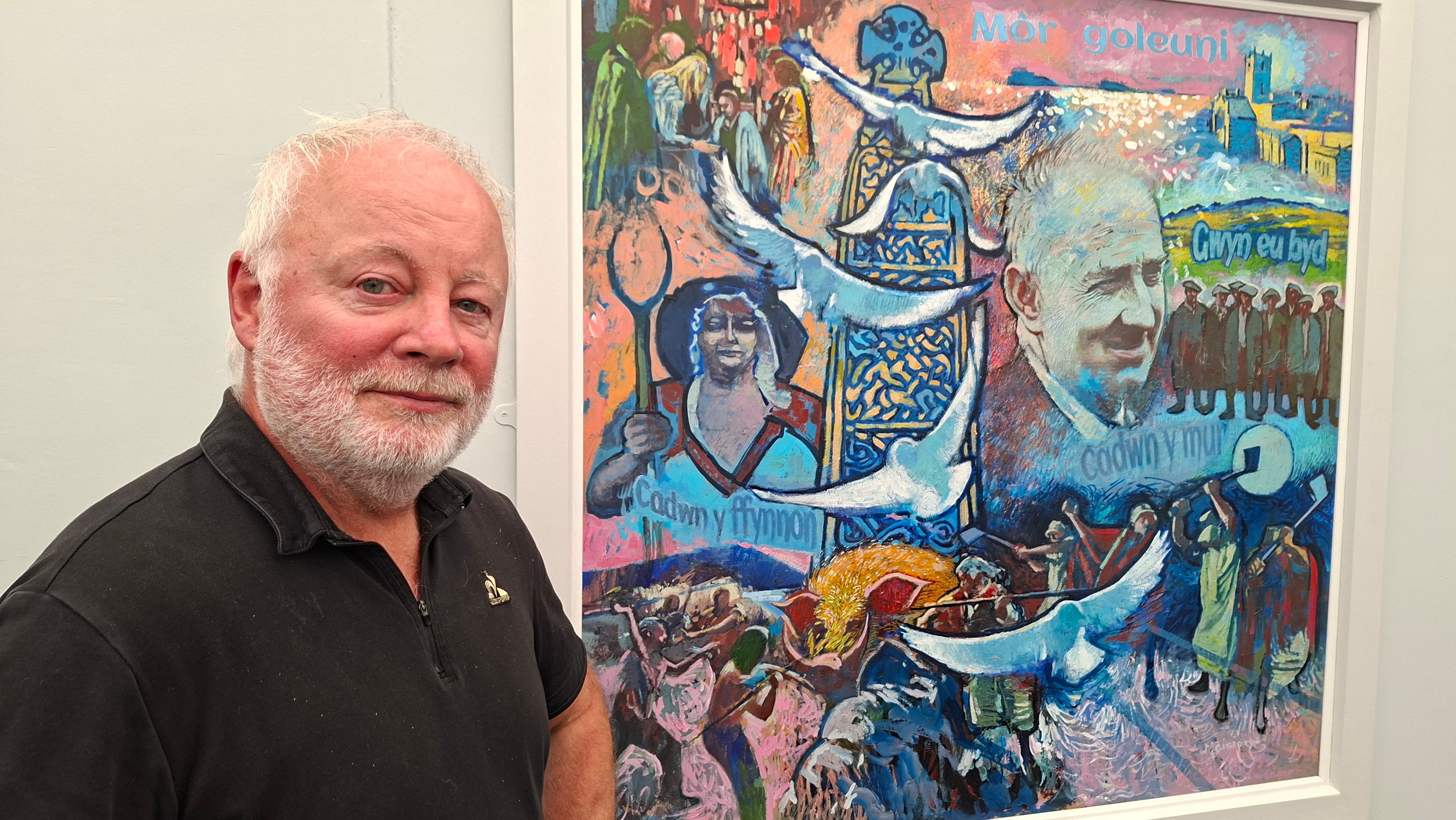 Meirion Jones was commissioned to create a special painting used on the cover the Eisteddfod programme.
