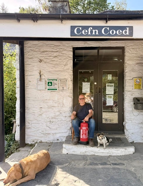 Adrian Wright, who owns Cefn Coed Wild Camping near Dolgellau