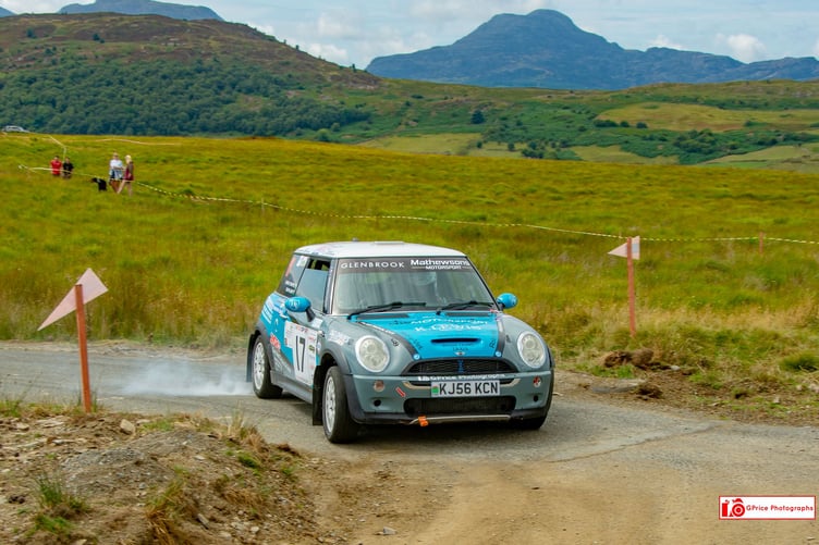 Henri Cynwyl and co-driver, Dilwyn John, in Trawsfynydd (Photo: Gerallt Price Photography)