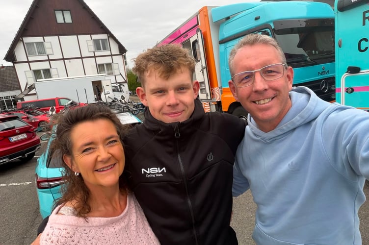 Finlay Tarling with parents Michael and Dawn