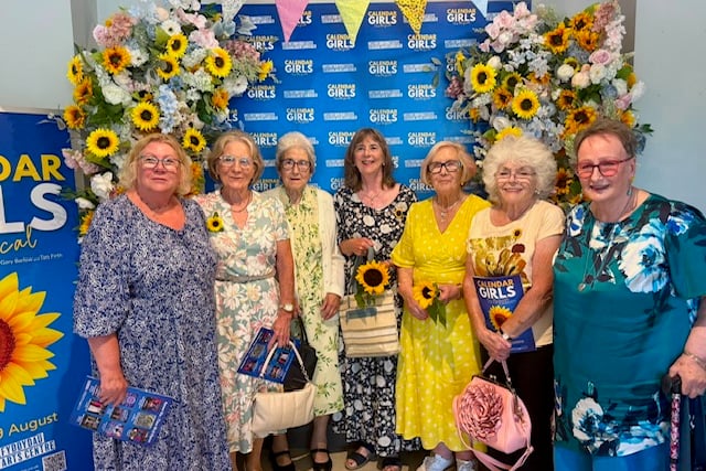 Some of the WI members at Aberystwyth Arts Centre's 'Calendar Girls' show
