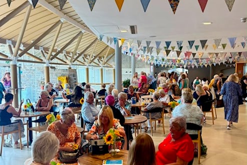 The WI members enjoyed afternoon tea at Aberystwyth Arts Centre after 'Calendar Girls'