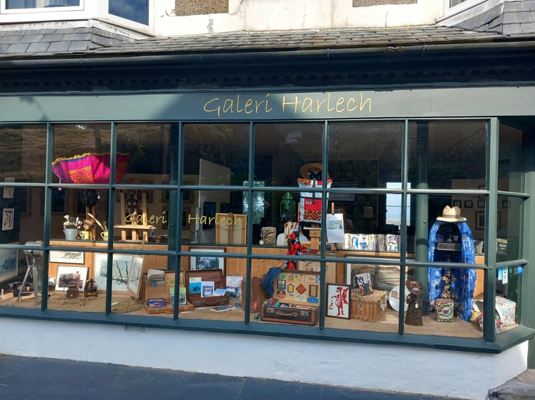 Artwork made at a day for adults with learning disabilities is on display at Galeri Harlech