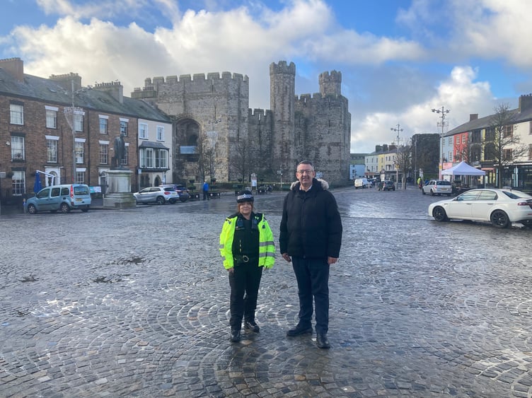 North Wales PCC Andy Dunbobbin in Caernarfon