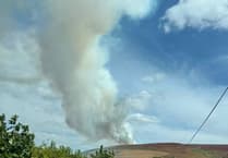 Smoke from mid Wales wildfire drifts across Ceredigion
