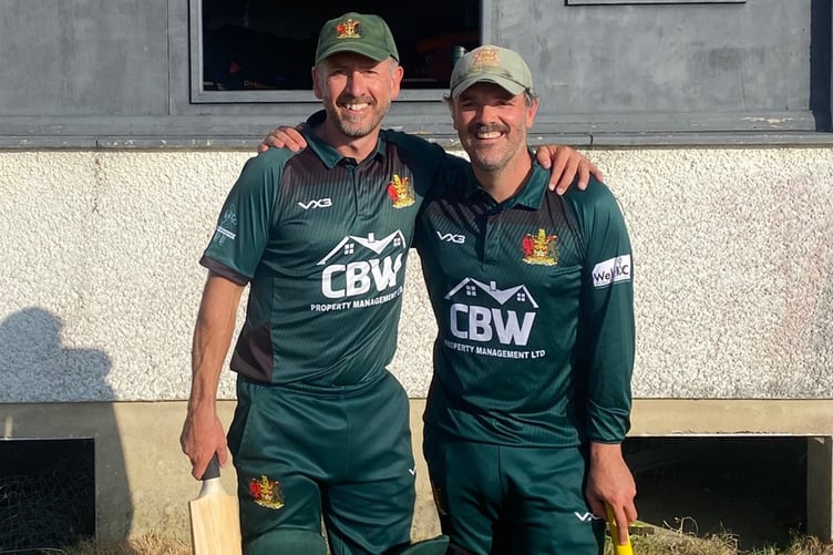 Aberystwyth's Steffan Roberts and Ceri Jones