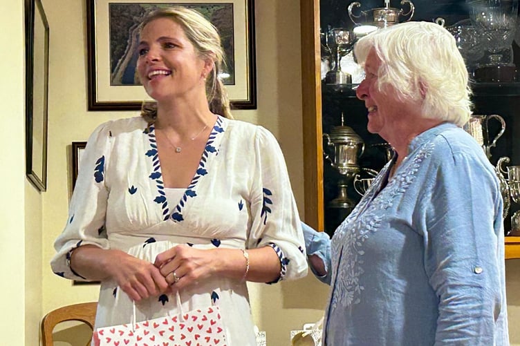 Best visitor Francesca Forman Hardy with her mother, captain Jane Miller