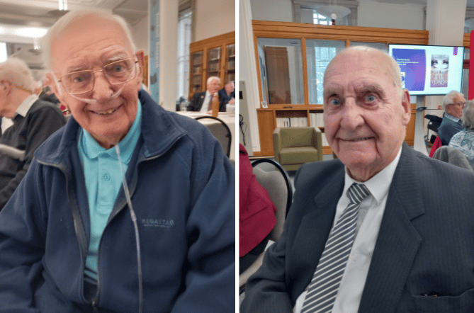 William Morris and Dennis Aston. Photos: Julie McNicholls Vale