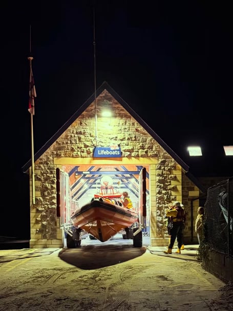Early morning callout for crew. Photo: RNLI/Abersoch RNLI
