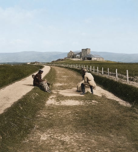 Plas Crug and Castle  on the outskirts of Aberystwyth,