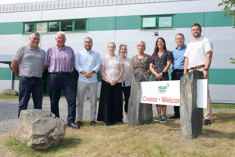 Team members at Heler Foods, Minffordd
