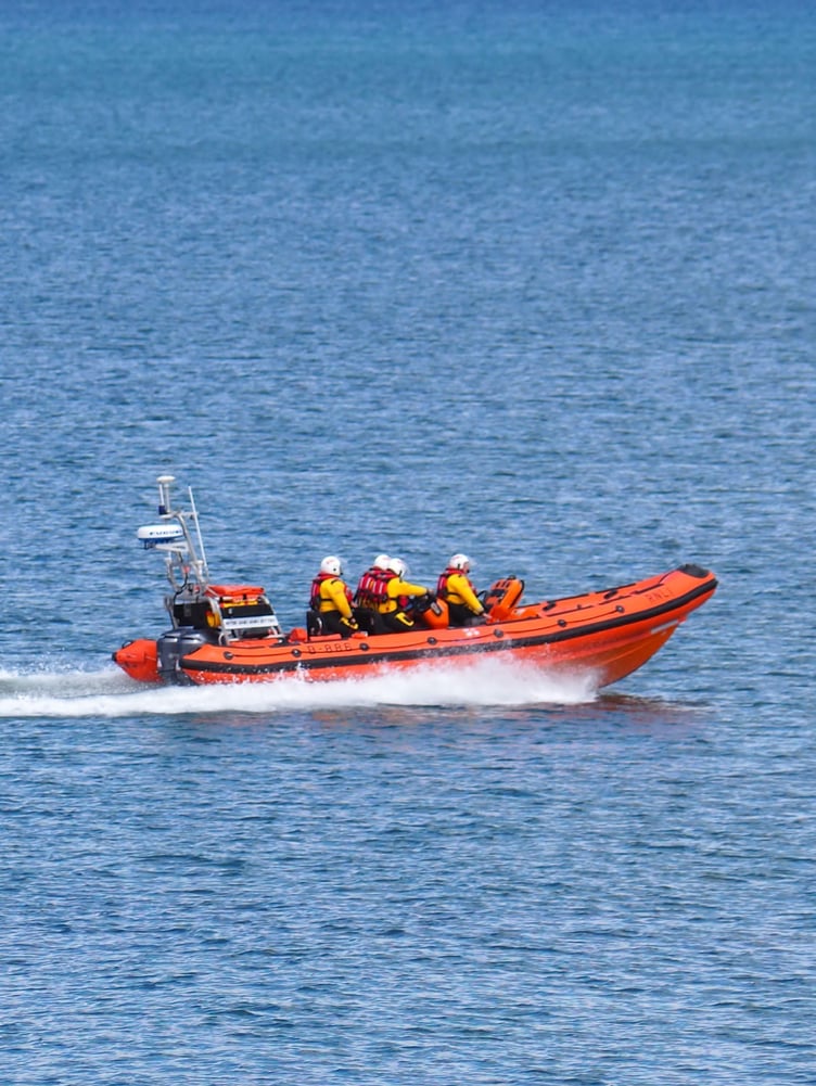 Abersoch RNLI tasked to man overboard. Photo: RNLI/Abersoch RNLI
