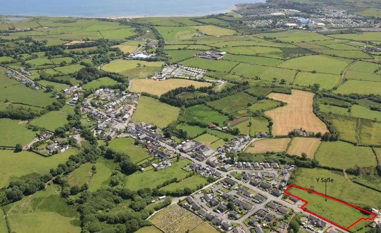 The housing site at Chwilog. Photo: Gwynedd Council plans