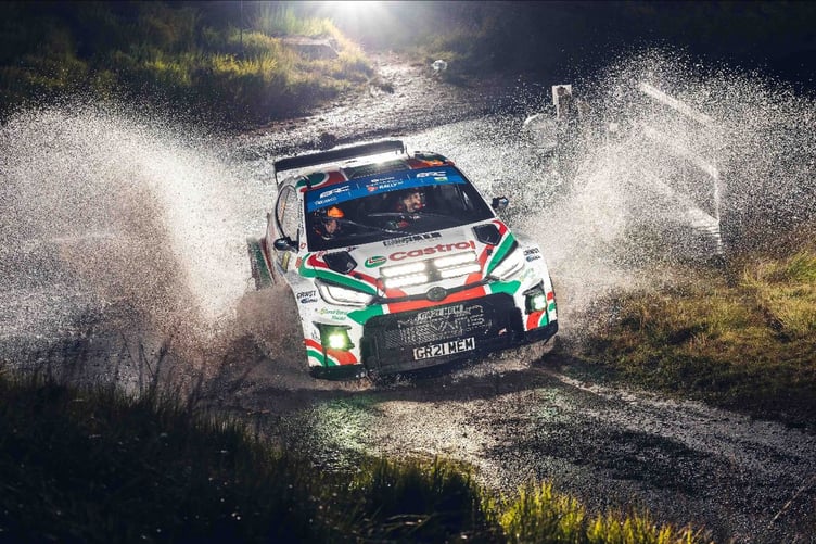 Osian Pryce and James Morgan at Rally Ceredigion