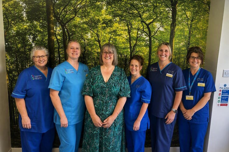 The team at Bronglais hospital in Aberystwyth