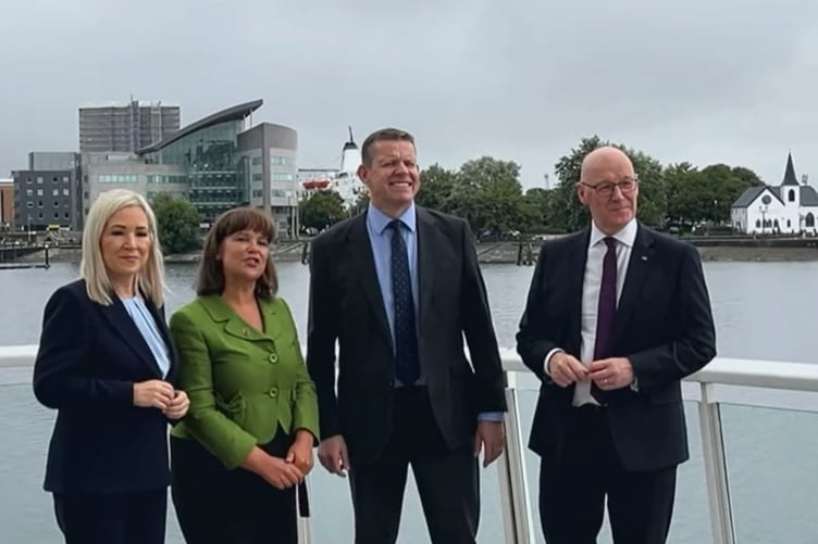 John Swinney, Rhun ap Iorwerth, Mary Lou McDonald and Michelle O'Neill met in Cardiff Bay on Monday