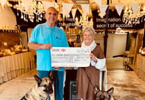 Aberaeron woman thanked for raising £10,000 for Guide Dogs as shop shuts