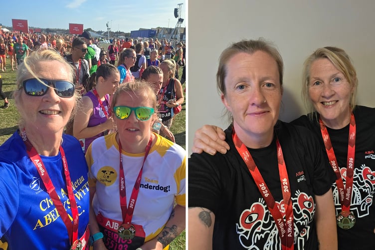 Bethan and Ceirios at the Great North Run