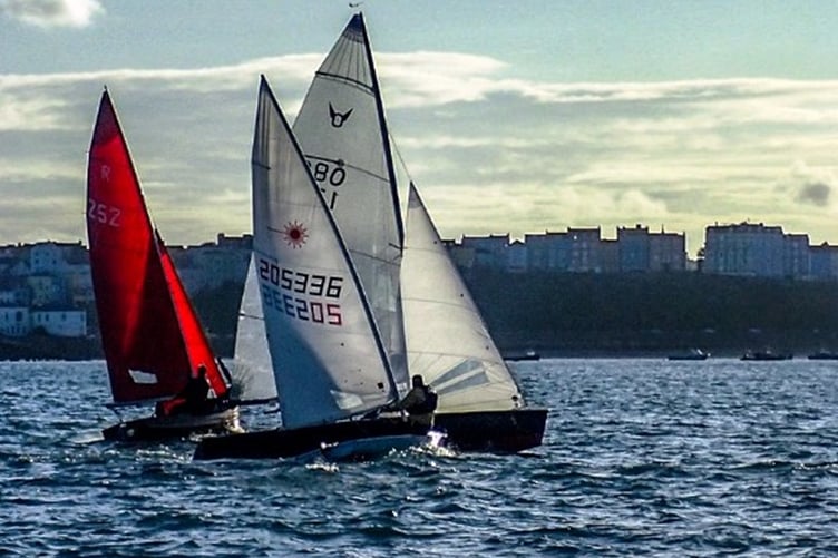 Dinghy racing in Tenby