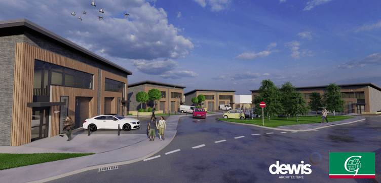 An artist impression of the new units. Image: Dewis Architecture/Gwynedd Council