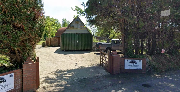 Five Oaks campsite, Penrhiwllan