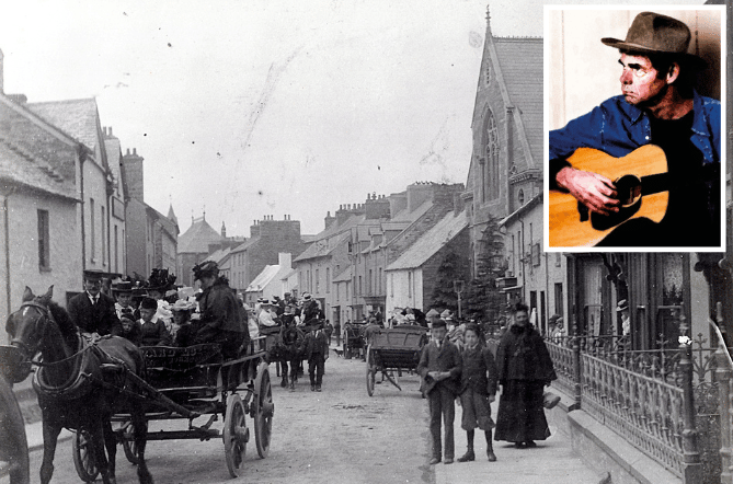 Main: Glen Johnson presents the 'Changing Face of Cardigan's Pendre'. Inset: Rich Hall