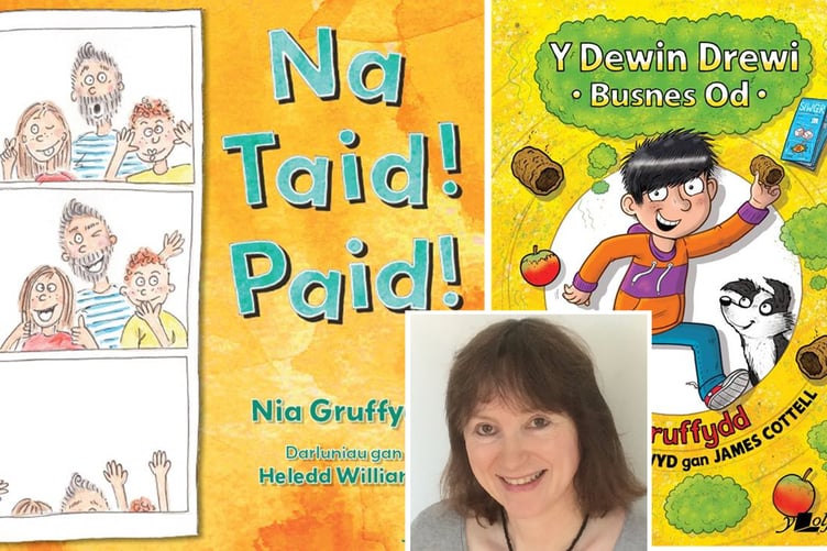 Mae Nia Gruffydd yn cyhoeddi dau lyfr newydd i blant