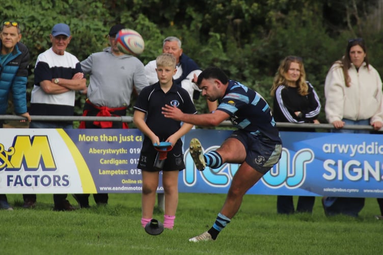 Dylan Benjamin made his 100th appearance for Aberystwyth on Saturday