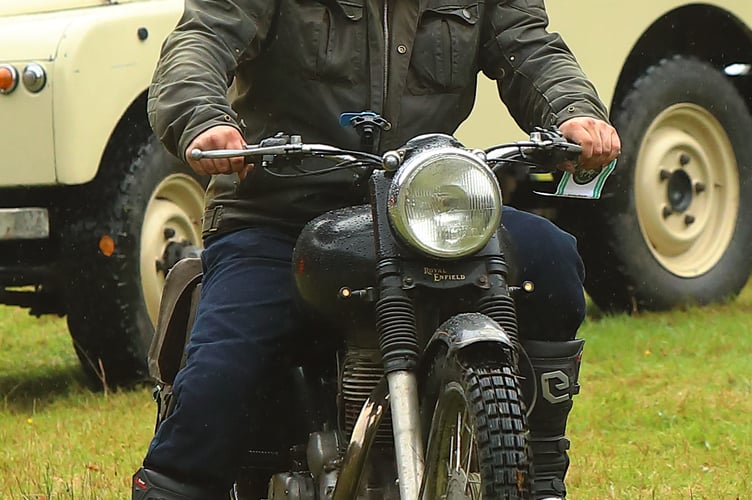 A vintage bike at Abergynolwyn Show