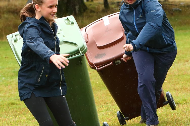 Wheelie bin fun at Abergynolwyn Show