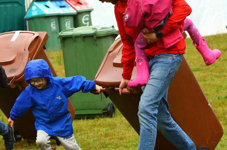 Wheelie bin fun at Abergynolwyn Show
