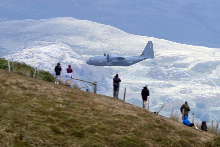Jason captured a USAF C-130 Hercules from RAF Mildenhall. //A photographer's first visit to the famous Mach Loop has resulted in jaw-dropping pictures. Jason Roach was on holiday when he took his photography gear to the network of Welsh valleys used by warplanes for high-speed, low-level flight training. His pictures from Saturday (19/8) include RAF Typhoons and US Air Force jets zooming past his hill-top position. Jason, from Stanley, County Durham, said: "This was my first time at the Mach Loop whilst on holiday in the area. I got lucky on that day with, I think, fifteen aircraft passes in total."