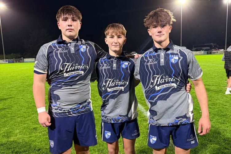 Joe James, Ollie John and James McNally represented Pembrokeshire in the Dewar Shield