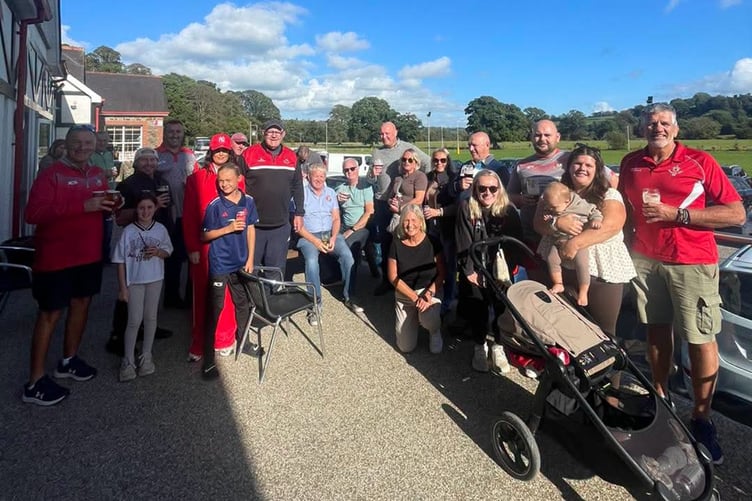 Pembroke supporters celebrating rare win in Emlyn