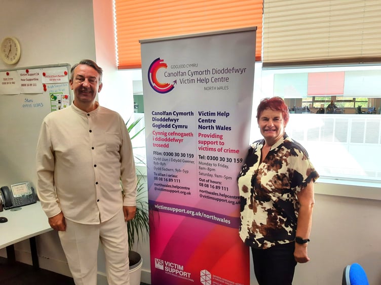 PCC Dunbobbin with Linda Parry of the Victim Help Centre