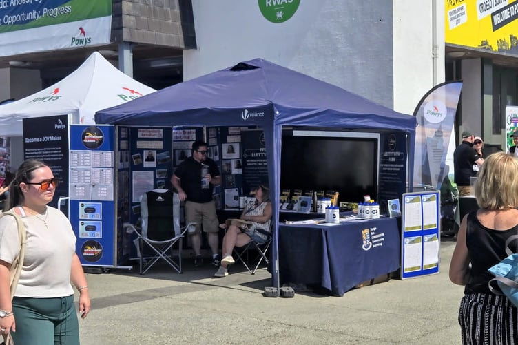 Ceredigion staff pitched Llettytwppa Farm school at the Royal Welsh show in the summer.