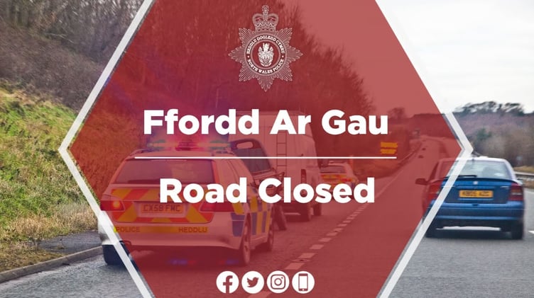 North Wales Police road closed